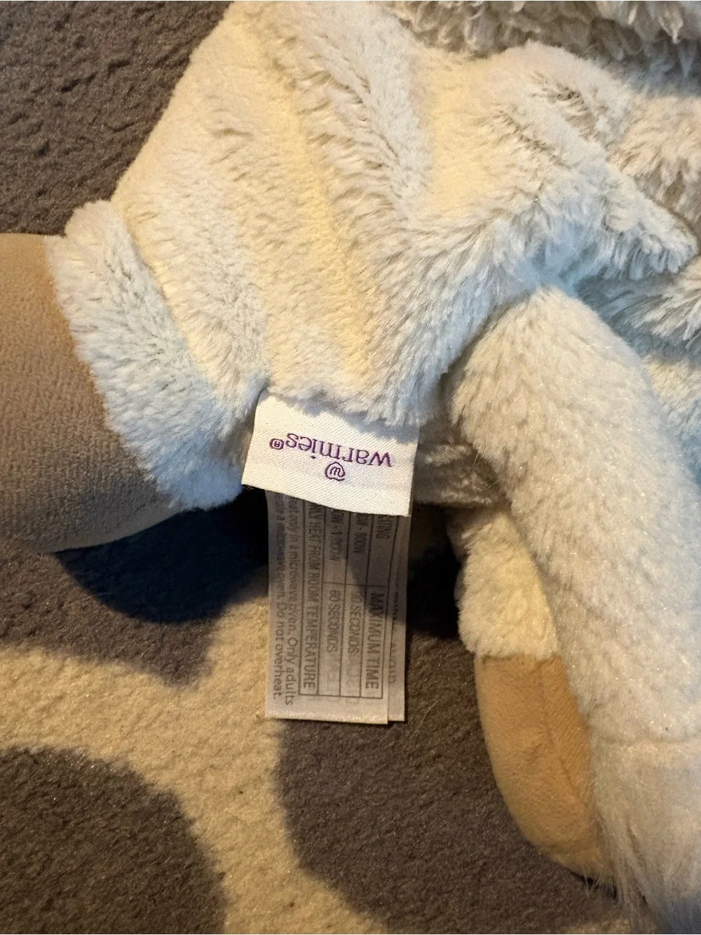 Warmies Weighted White Buffalo